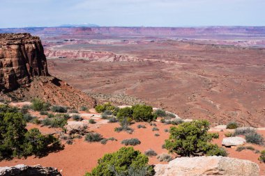 Candlestick Tower Overlook 'dan manzara Canyonlands Ulusal Parkı - Moab, Utah, ABD