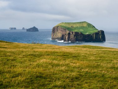 Heimaey Adası - Westman Adaları, İzlanda 'nın güneyinde Storhofdi' den manzara