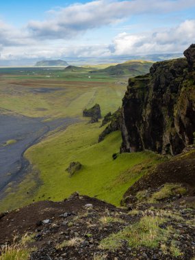 İzlanda, Vik 'teki Dyrholaey bakış açısından manzara