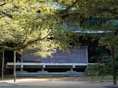 Shikokuchuo, Ehime Bölgesi, Japonya - 12 Nisan 2018 Sankakuji 'de, Shikoku hacının 65 numaralı tapınağı