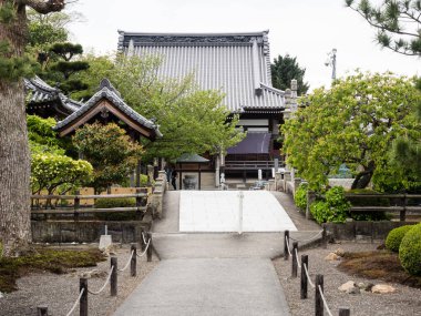 Zentsuji, Kagawa Bölgesi, Japonya - 14 Nisan 2018: Shikoku hac yolculuğunun 72 numaralı tapınağı olan Mandaraji 'de