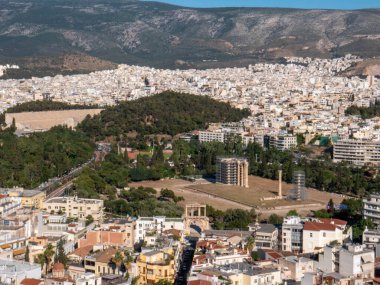 Yunanistan 'da Atina Panoraması. Avrupa. Yüksek kalite fotoğraf