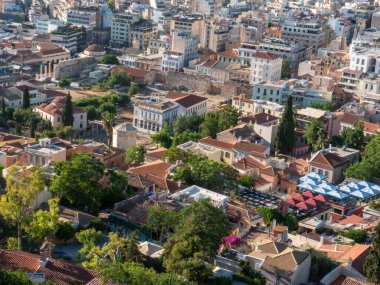 Yunanistan 'da Atina Panoraması. Avrupa. Yüksek kalite fotoğraf