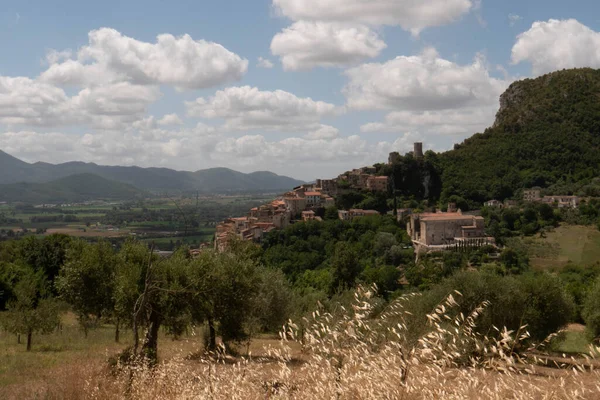 Panoramautsikt Över Pietravairano Medeltida Provinsen Caserta Italien Högkvalitativt Foto — Stockfoto