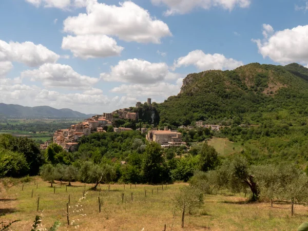Panoramautsikt Över Pietravairano Medeltida Provinsen Caserta Italien Högkvalitativt Foto — Stockfoto