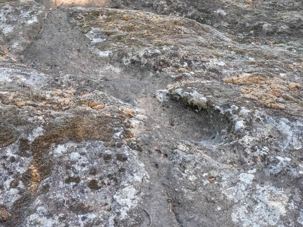 Archological Site Ciampate Del Diavolo Fossilised Footprints Preserved Pyroclastic Flow — Stock Photo, Image