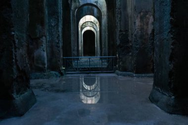 The Piscina Mirabilis is an ancient Roman cistern on the Bacoli hill at the western end of the Gulf of Naples, southern Italy.  clipart