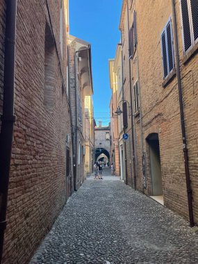 Delle Volte üzerinden, tarihi merkez, Ferrara İtalya. Yüksek kalite fotoğraf