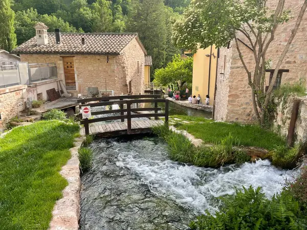 stock image Rasiglia a small village in Umbria Italy. High quality photo