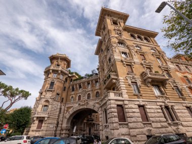 Roma 'nın Coppede Bölgesi Eklektik Mimari Başyapıtı İtalya' da. Yüksek kalite fotoğraf