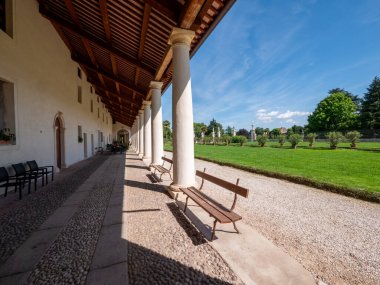 Villa Ghislanzoni Curti, İtalya 'daki Vicenza Zarif Venedik Köşkü' nde. Yüksek kalite fotoğraf