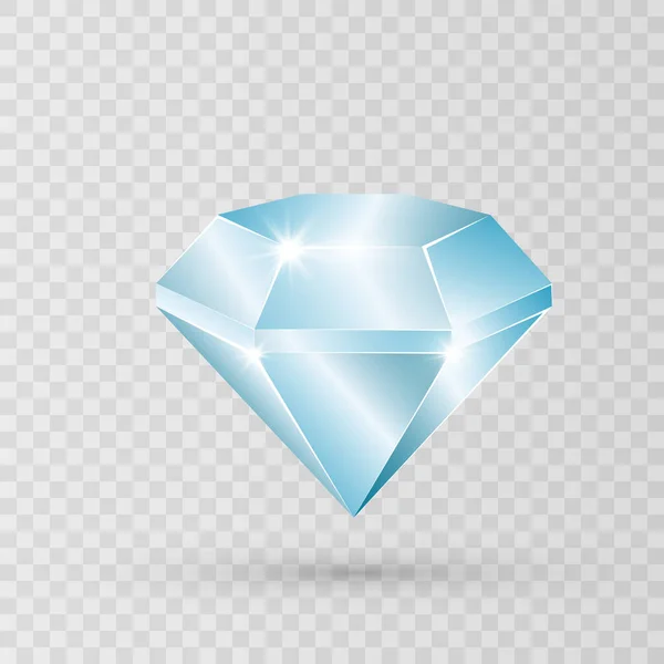 Diamante Isolado Fundo Transparente Ilustração Vetorial Conceito Diamante Brilhante Vetor — Vetor de Stock