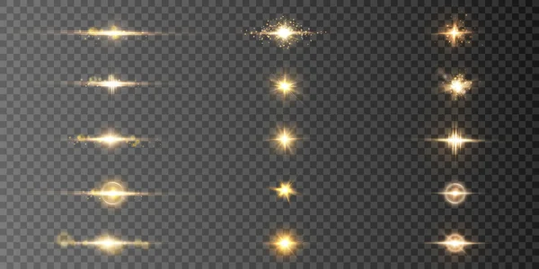 Золоті Частинки Світлого Пилу Абстрактний Світлий Фон Боке Веб Дизайну — стоковий вектор