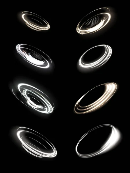 Weiße Glänzende Spirallinien Eps10 Abstrakte Wirkung Von Hochgeschwindigkeits Plasma Bewegung — Stockvektor