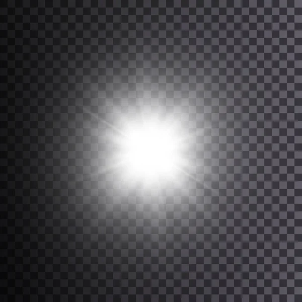 光線とベクトルイラストのハイライトと明るい光効果 — ストックベクタ