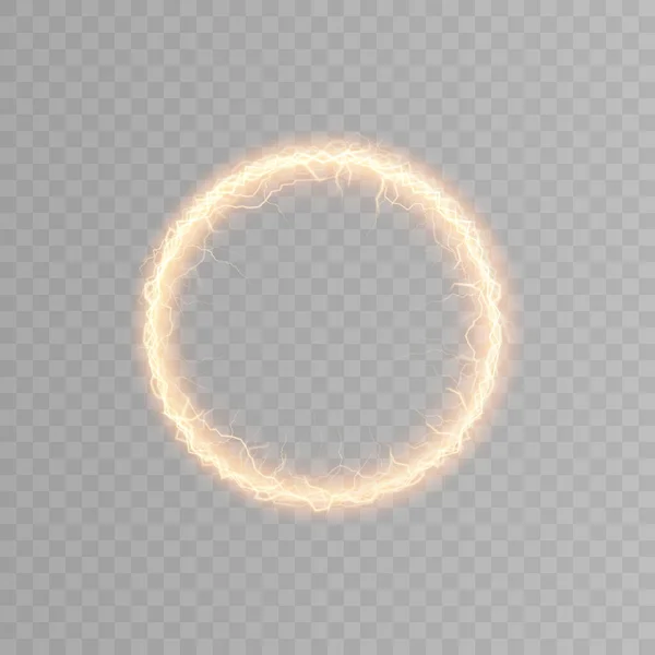 明亮的球状闪电一个环中强烈的能量电荷 网页设计元素 空格用于文字广告 明信片 屏幕保护程序 魔多B — 图库矢量图片