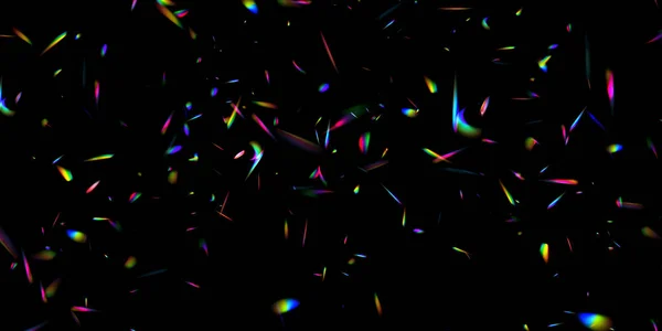 Reflexão Diamante Realista Efeito Óptico Luz Arco Íris Coleção Colorida — Vetor de Stock
