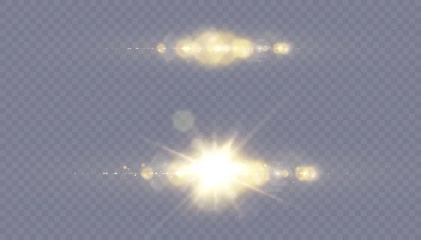 Effet Lumineux Avec Des Rayons Des Reflets Pour Illustration Vectorielle — Image vectorielle