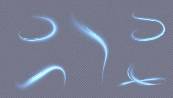 Panache Lumineux Rayons Lumineux Tourbillonnant Dans Mouvement Spirale Rapide Tourbillon — Image vectorielle