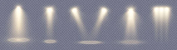 Сценічне Прожекторне Світло Джерело Яскравого Світла Концертне Освітлення Точкове Освітлення — стоковий вектор