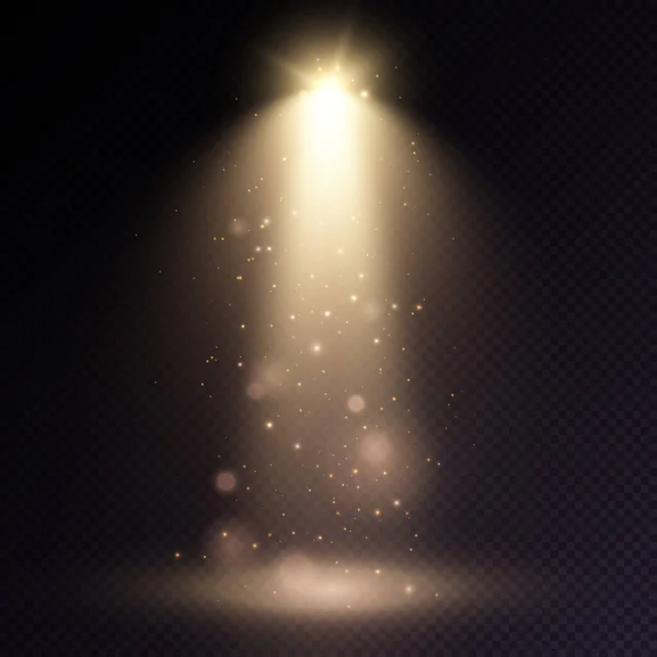 Světlo Jeviště Jasný Zdroj Světla Koncertní Osvětlení Spotlight Pro Koncertní — Stockový vektor