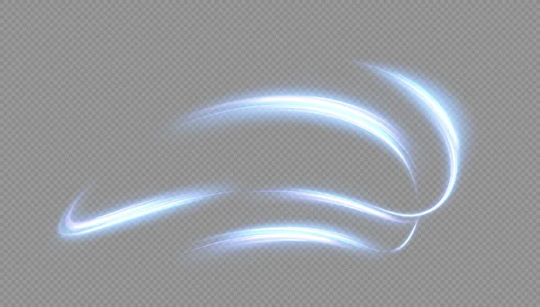 Tourbillon Léger Courbe Néon Ligne Effet Lumière Lignes Courbes Lumineuses — Image vectorielle