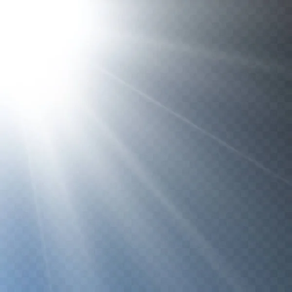 Lumière Éclatante Explose Lumière Éclair Couleur Dorée Rayon Soleil Qui — Image vectorielle