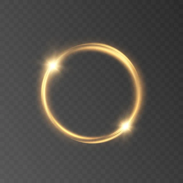 Αφηρημένο Νέον Φωτεινό Δαχτυλίδι Ένα Φωτεινό Νέφος Φωτεινών Ακτίνων Στροβιλίζεται — Διανυσματικό Αρχείο