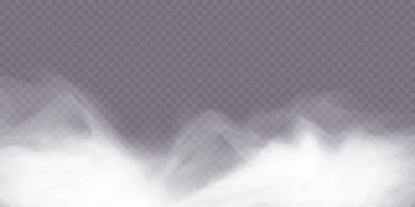 Textur Aus Dampf Rauch Nebel Wolken Vektor Isolierte Rauch Aerosoleffekt — Stockvektor