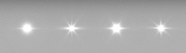 Flashs Blancs Lumière Éblouissement Rayons Laser Lumière Belle Lumière Clignote — Image vectorielle