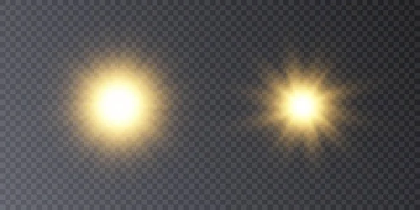 Şeffaf Bir Arkaplanda Parıldayan Parlak Işıklar Vektör Gradyanı — Stok Vektör