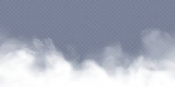 Textura Vapor Fumaça Nevoeiro Nuvens Fumo Isolado Vetor Efeito Aerossol — Vetor de Stock