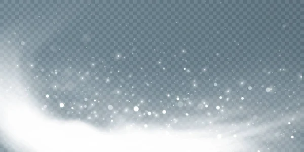 ベクトルテクスチャ寒い冬の風 クリスマスの冷たい雪の効果 蒸気のPngベクトル — ストックベクタ