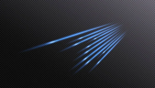 Parlak Mavi Hız Çizgileri Dinamik Çizgiler Işınlar Işık Dalgası Yangın — Stok Vektör