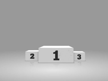 Ödüllüler ve kazananlar için vektör illüstrasyon. Kazananları onurlandırmak için bir kaide ya da platform. Ürün sunumu ve tanıtım pazarlaması için. Vektör