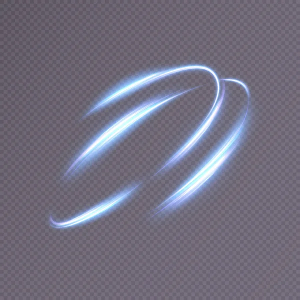 Lumière Abstraite Tourbillonne Des Cercles Lumineux Néon Une Traînée Lumineuse — Image vectorielle