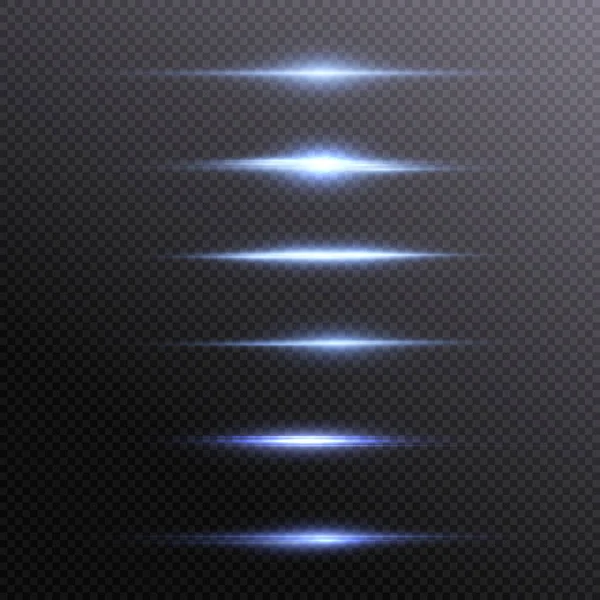 Світлові Ефекти Набір Світлових Ліній Ізольовані Прозорому Фоні Світлові Лінії — стоковий вектор