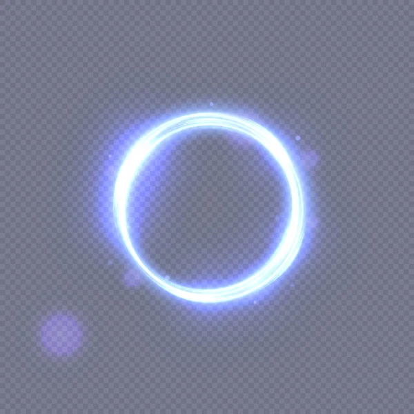 Абстрактное Неоново Фиолетовое Кольцо Яркий Шлейф Светящихся Лучей Вращающихся Быстром — стоковый вектор