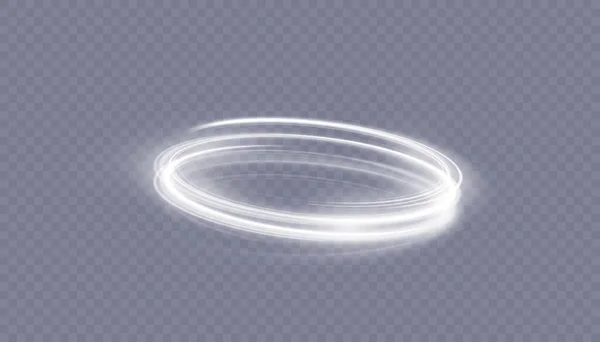 Abstrakcyjny Neonowy Pierścień Zimnym Tonem Jasny Pióra Promieni Świetlnych Wirujących — Wektor stockowy