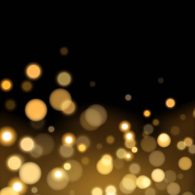 Şeffaf bir arka planda bir sürü parlak röfle ile Bokeh ışık efekti. simli vektör