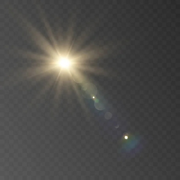 Brillance Translucide Abstraite Soleil Avec Effet Lumière Spécial Flou Vectoriel — Image vectorielle