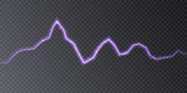 雷の要素を持つ光の抽象的なフラッシュ 大電流 パワー 孤立した背景にオーバーレイのベクトル図 — ストックベクタ