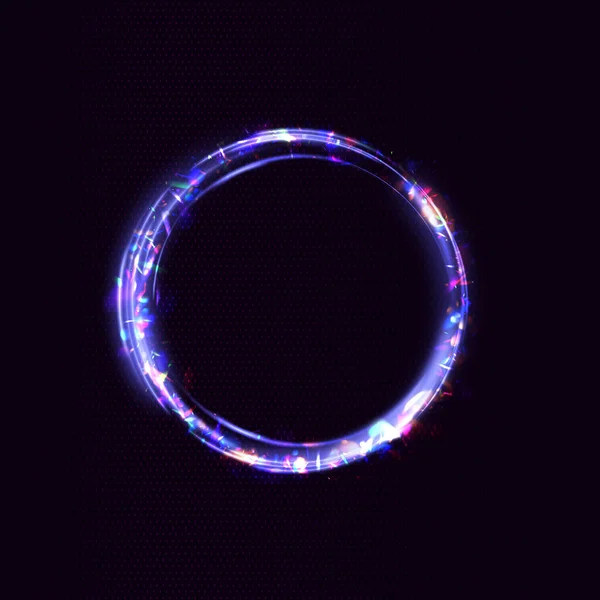 Abstrakter Ringhintergrund Mit Glühend Wirbelndem Hintergrund Energiefluss Tunnel Blaues Portal — Stockvektor