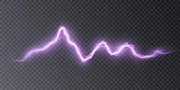 Elektrik boşalması elementleri olan soyut ışık flaşı, yıldırım. Yüksek akım, güç. İzole edilmiş bir arkaplanda vektör illüstrasyonuName.