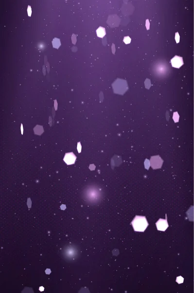 Fond Vectoriel Avec Bokeh Chatoyant Violet Étincelles Lumineuses Tombantes Paillettes — Image vectorielle