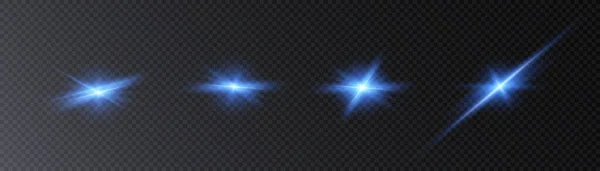 Vektor Illustration Blå Färg Ljuseffekt Abstrakta Laserstrålar Ljus Kaotiska Neonstrålar — Stock vektor