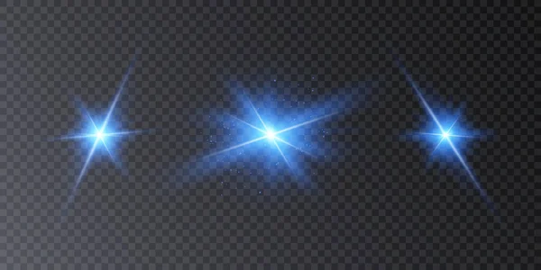 Ilustração Vetorial Uma Cor Azul Efeito Luz Raios Laser Abstratos — Vetor de Stock
