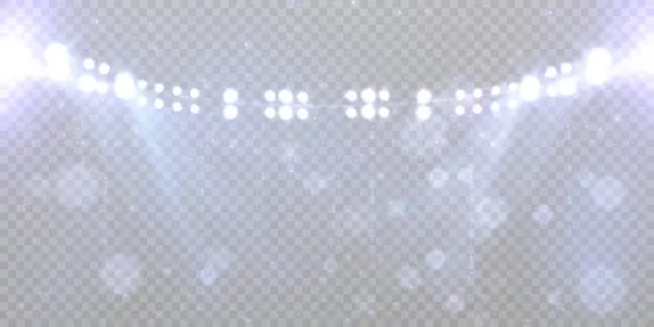 Lumières Noël Isolées Sur Fond Transparent Ensemble Guirlandes Lumineuses Noël — Image vectorielle