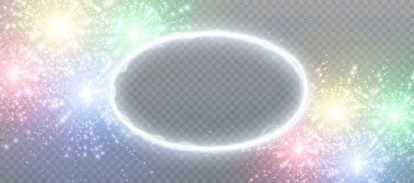 Λαμπερό Φωτεινό Πλαίσιο Διαφανές Φόντο Glitter Στοιχεία Διάνυσμα Φόντου Για — Διανυσματικό Αρχείο