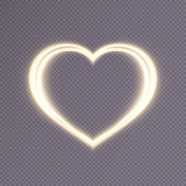 Glowing heart effect for Valentine's Day